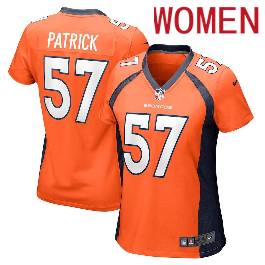 Women Denver Broncos #57 Natrez Patrick Nike Orange Nike Game NFL Jersey